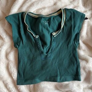 Urban Outfitters Teal Short Sleeve Top